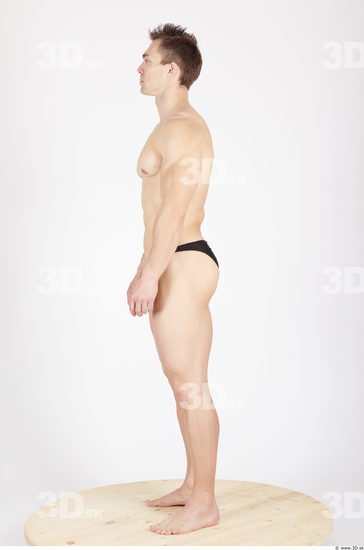 Whole Body Man Animation references Sports Swimsuit Muscular Studio photo references