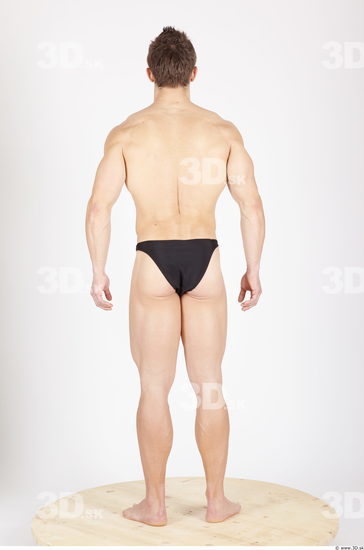 Whole Body Man Animation references Sports Swimsuit Muscular Studio photo references