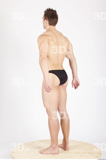 Whole Body Man Animation references Sports Swimsuit Muscular Studio photo references