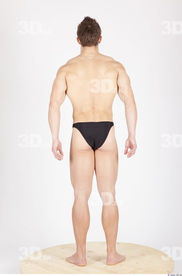 Whole Body Man Animation references Sports Swimsuit Muscular Studio photo references