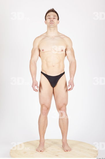 Whole Body Man Animation references Sports Swimsuit Muscular Studio photo references