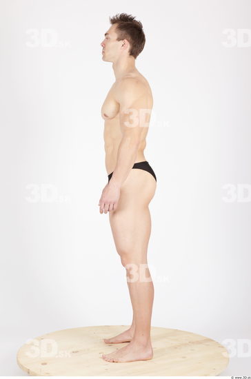 Whole Body Man Animation references Sports Swimsuit Muscular Studio photo references