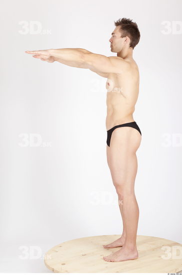 Whole Body Man Animation references Sports Swimsuit Muscular Studio photo references