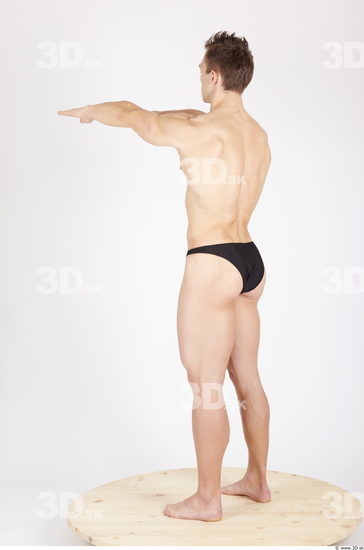 Whole Body Man Animation references Sports Swimsuit Muscular Studio photo references