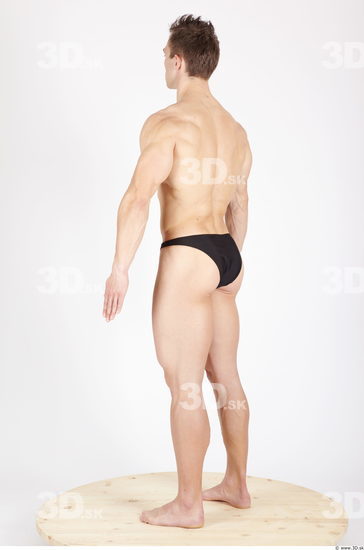 Whole Body Man Animation references Sports Swimsuit Muscular Studio photo references