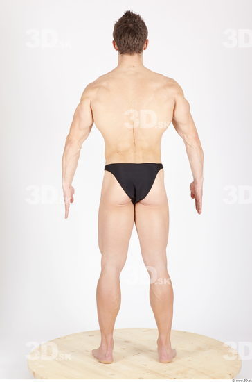 Whole Body Man Animation references Sports Swimsuit Muscular Studio photo references