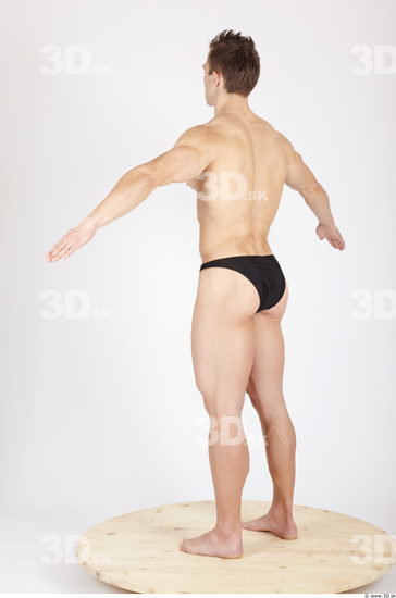 Whole Body Man Animation references Sports Swimsuit Muscular Studio photo references