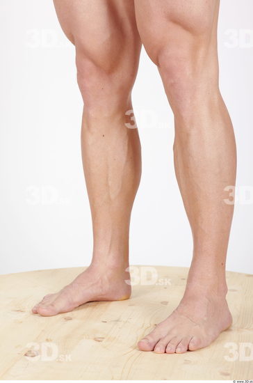 Calf Man Nude Sports Muscular Studio photo references