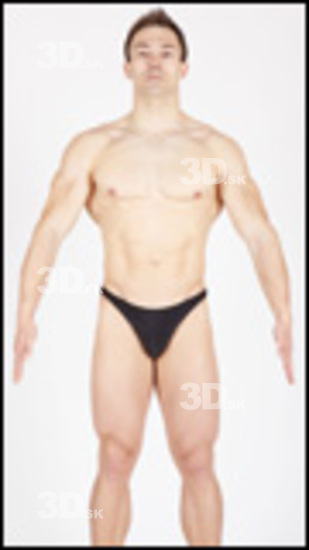 Man Sports Swimsuit Muscular Studio photo references