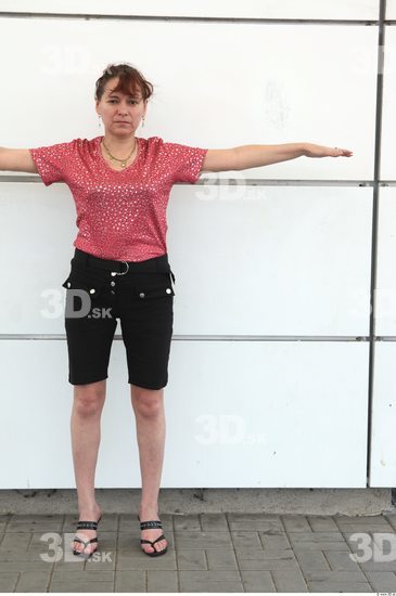 Whole Body Woman T poses White Casual Average