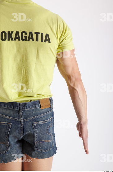 Arm Man Animation references White Sports T shirt Muscular