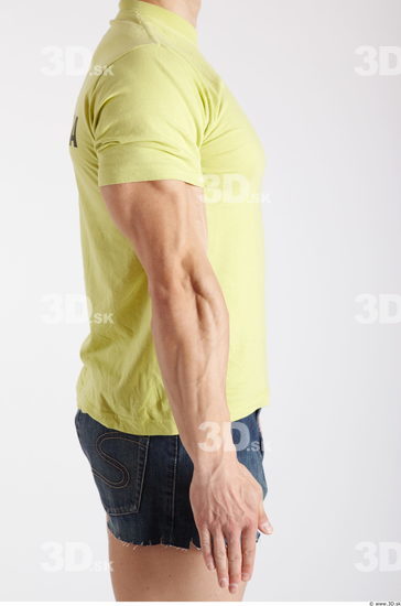 Arm Man Animation references White Sports T shirt Muscular