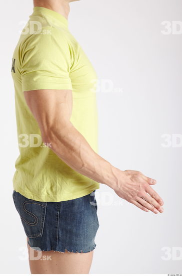 Arm Man Animation references White Sports T shirt Muscular