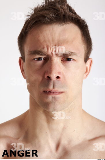 Face Emotions Man White Muscular