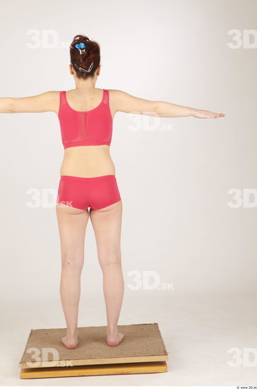 Whole Body Woman Animation references T poses Underwear Slim Studio photo references