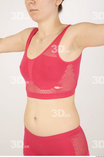 Upper Body Woman Animation references Underwear Bra Slim Studio photo references