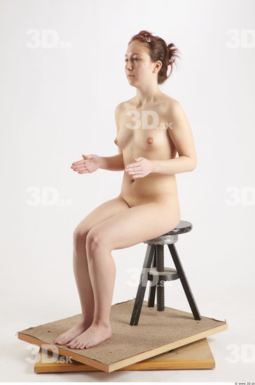 Whole Body Woman Artistic poses White Nude Slim