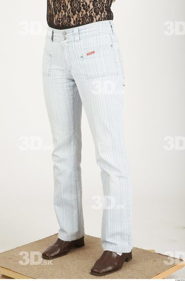 Leg Woman Casual Trousers Average Studio photo references