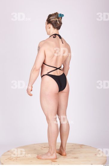 Whole Body Woman Animation references Tattoo Sports Swimsuit Muscular Studio photo references