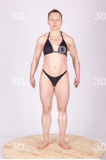 Whole Body Woman Animation references Tattoo Sports Swimsuit Muscular Studio photo references