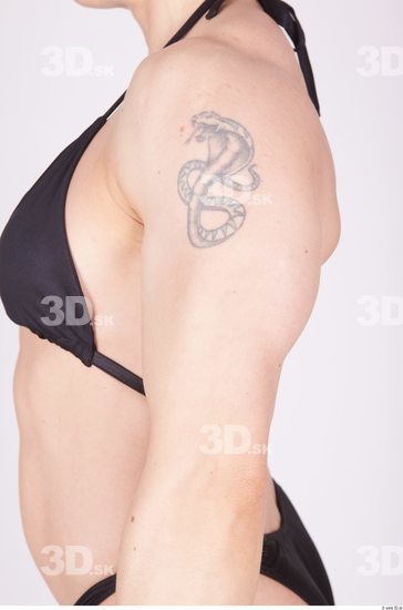 Arm Woman Tattoo Sports Swimsuit Muscular Studio photo references