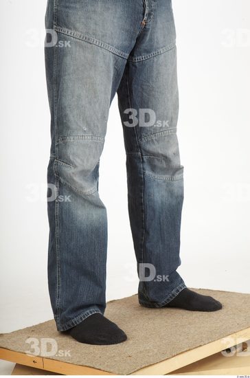 Calf Man Casual Jeans Average Studio photo references