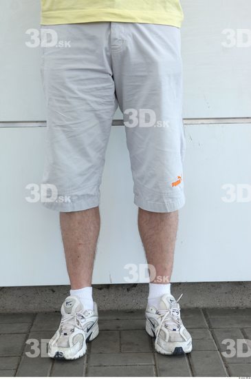 Leg Man White Sports Shorts Average