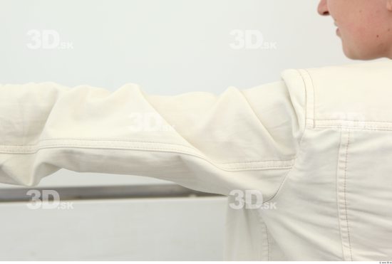 Arm Woman White Casual Jacket Slim