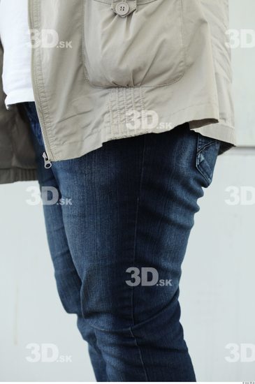 Thigh Woman White Casual Jeans Overweight