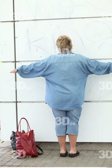 Whole Body Woman T poses White Casual Overweight