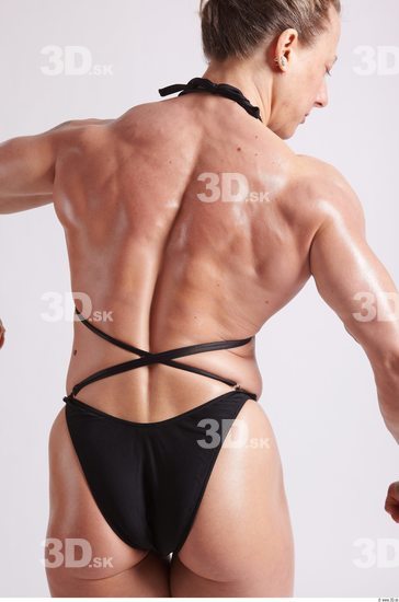 Back Woman Tattoo Sports Swimsuit Muscular Studio photo references
