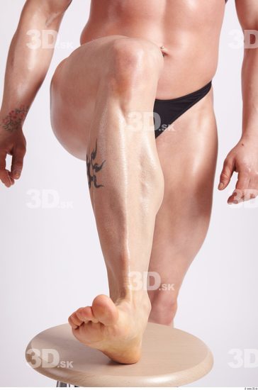 Calf Woman Tattoo Sports Swimsuit Muscular Studio photo references