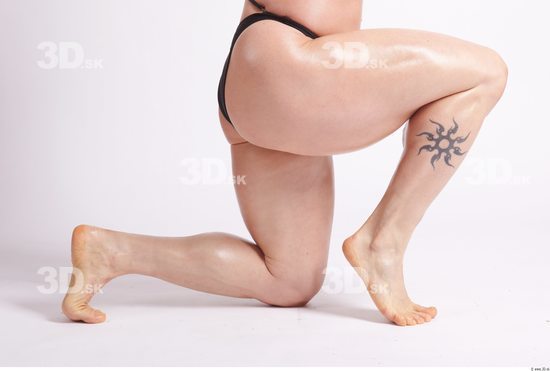 Leg Woman Tattoo Sports Swimsuit Muscular Studio photo references