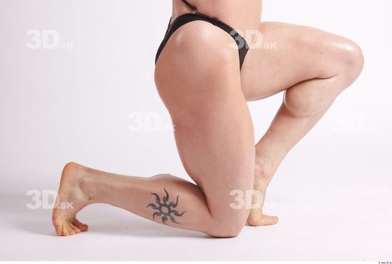 Leg Woman Tattoo Sports Swimsuit Muscular Studio photo references