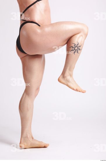 Leg Woman Tattoo Sports Swimsuit Muscular Studio photo references