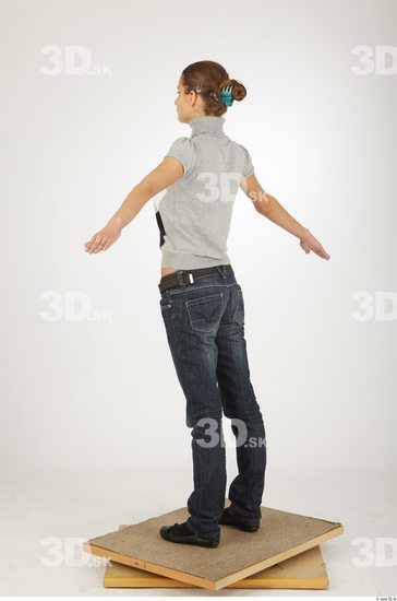 Whole Body Woman Animation references Casual Slim Studio photo references