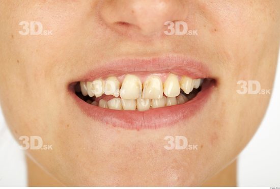 Teeth Woman Slim Studio photo references