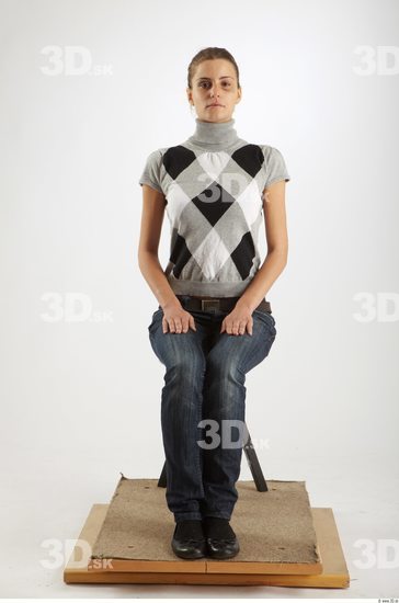 Whole Body Woman Artistic poses Casual Slim Studio photo references