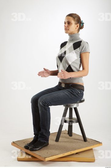 Whole Body Woman Artistic poses Casual Slim Studio photo references