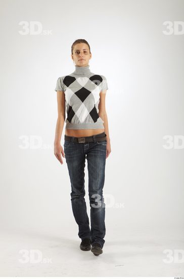 Whole Body Woman Animation references Casual Slim Studio photo references