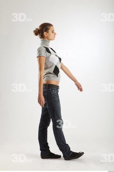 Whole Body Woman Animation references Casual Slim Studio photo references