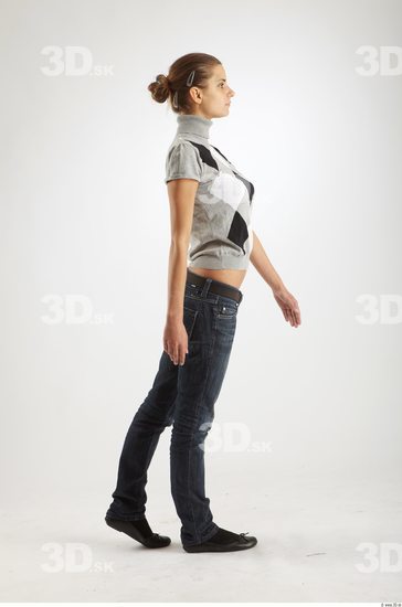 Whole Body Woman Animation references Casual Slim Studio photo references