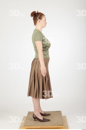 Whole Body Woman Animation references Casual Overweight Studio photo references