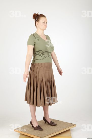 Whole Body Woman Animation references Casual Overweight Studio photo references