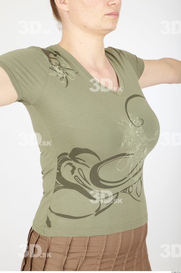 Upper Body Whole Body Woman Animation references Casual Shirt T shirt Overweight Studio photo references