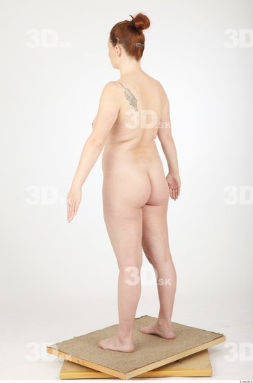 Whole Body Woman Animation references Tattoo Nude Casual Overweight Studio photo references