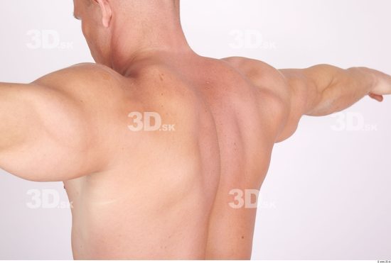 Whole Body Back Man Nude Sports Muscular Studio photo references