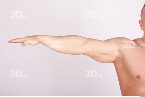 Arm Whole Body Man Nude Sports Muscular Studio photo references