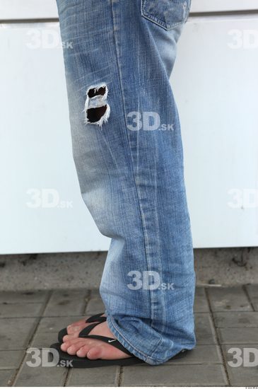 Calf Man Asian Casual Jeans Slim Street photo references