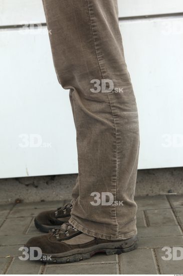 Calf Man Casual Trousers Slim Street photo references